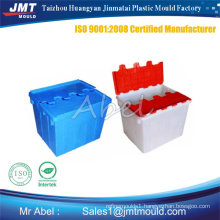 Foldable plastic crate mould